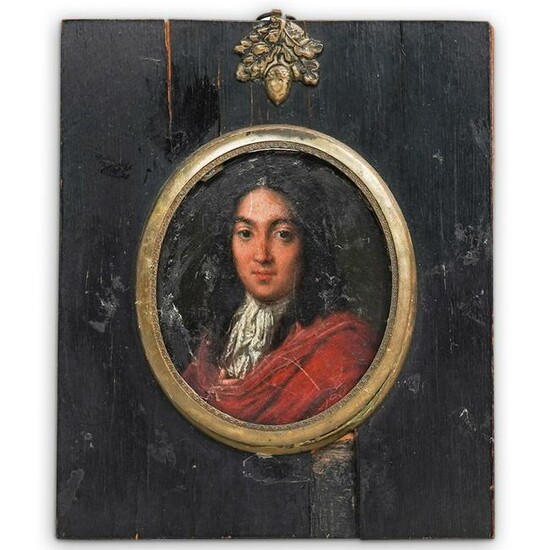 18th Cent. Old Master Portrait Painting On Copper