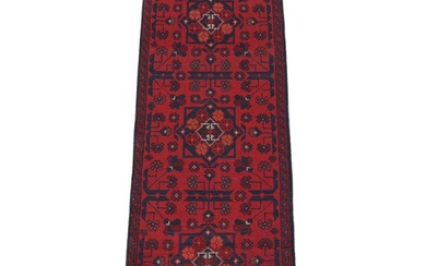 1'9 x 4'11 Hand-Knotted Afghan Kunduz Accent Rug