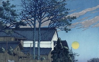 Original woodblock print - Kawase Hasui (1883-1957) - Evening at Itako 潮来の夕 - Heisei period (1989-2019)