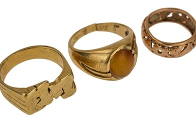 3 Men's Gold Rings