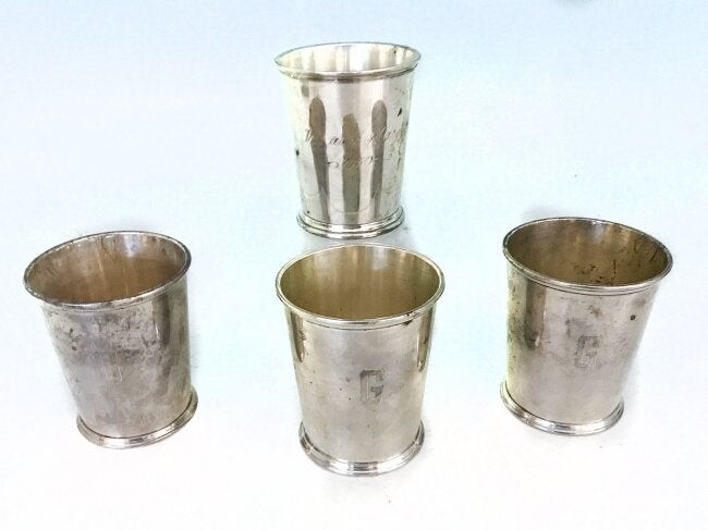 4 PC. STERLING S. KIRK & SON CUPS