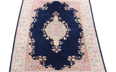 4' x 6'6 Hand-Knotted Indo-Persian Kerman Style Area Rug