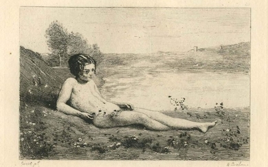 Jean-Baptiste Corot Jeune baigneuse couchee sur l'herbe