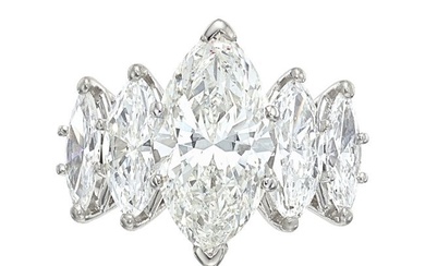 55289: Diamond, Platinum Ring Stones: Marquise-shaped