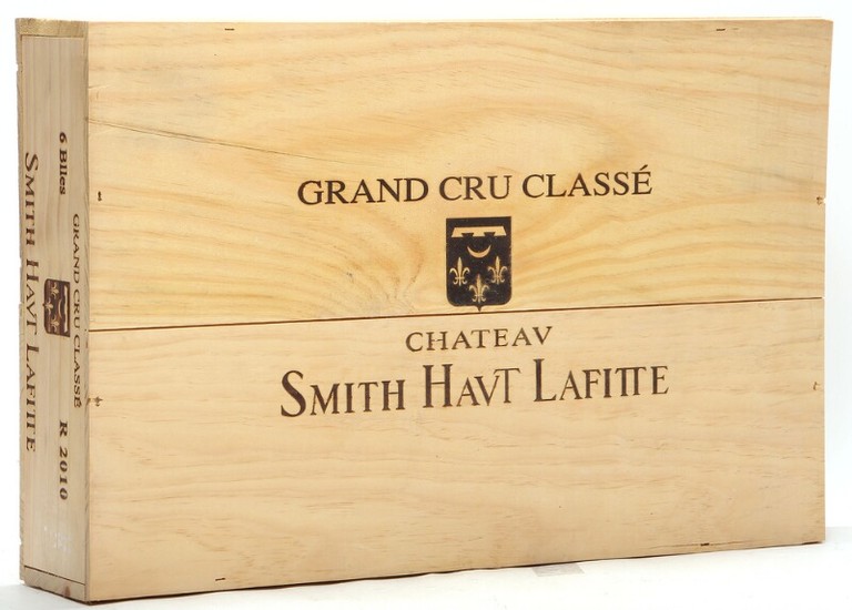 6 bts. Château Smith Haut Lafitte Grand Cru Classé, Pessac-Léognan 2010 A (hf/in). Owc.
