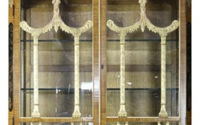 A Chinoiserie partial gilt vitrine
