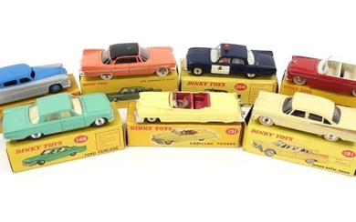 7PC Vintage Dinky Toys MIB Diecast Car Group