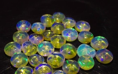 5.58 Ct Genuine 29 Ethiopian Drilled Round Opal Beads