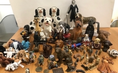 Collection d environ 150 chiens miniature en céram…