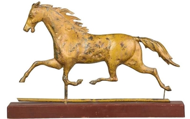 Molded Copper Horse Weathervane with Stand