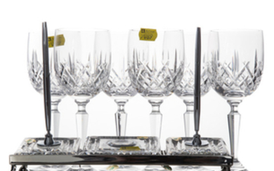 Set of 6 Waterford crystal stems and desk set