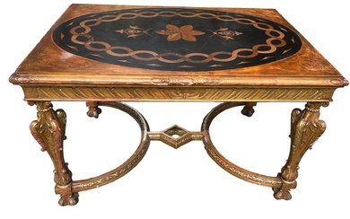 A 19TH CENTURY FRENCH RÉGENCE DESIGN CARVED GILTWOOD CENTRE...
