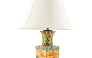 A Chinese Porcelain Vase Mounted as a Lamp