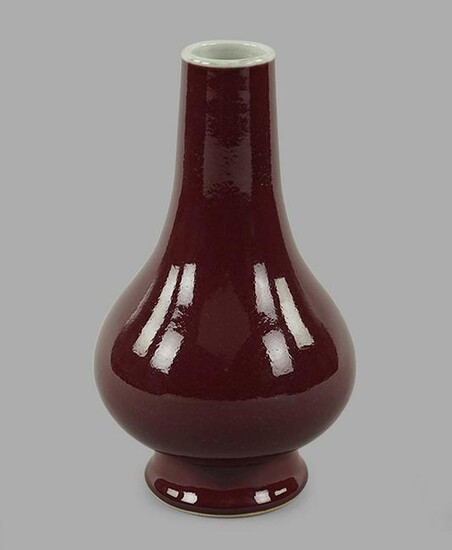 A Chinese Sang de Boeuf Porcelain Vase.