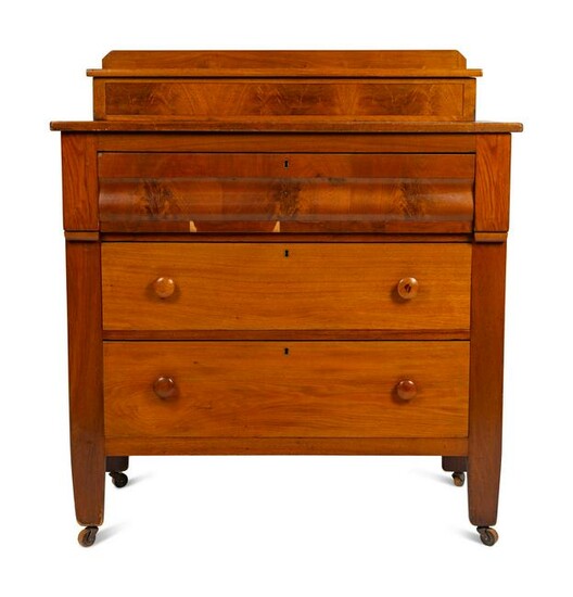 A Classical Style Cherrywood and Mahogany Chest of
