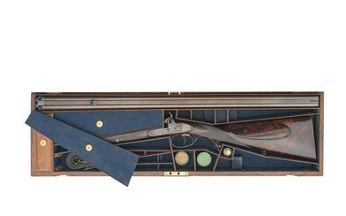 A Fine Cased .500 (40-Bore) Percussion D.B. Sporting Rifle By...