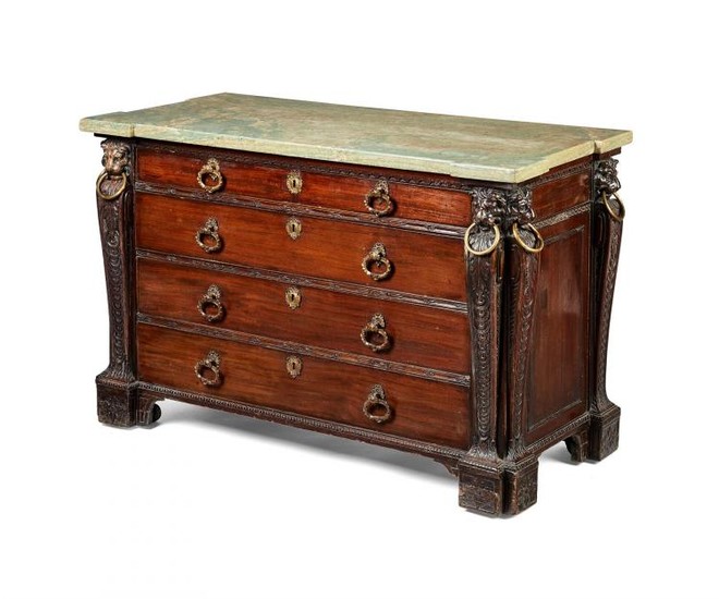 A Fine George II carved mahogany, dressing commode, circa 1735, possibly by John Boson and Cornelius Martin or Benjamin Goodison