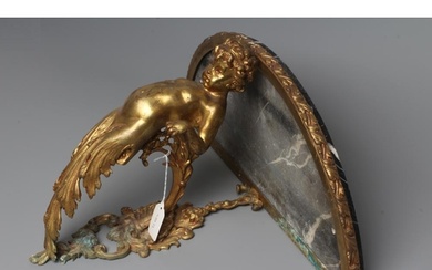 A GILT METAL FIGURAL WALL BRACKET, late 19th century, modell...