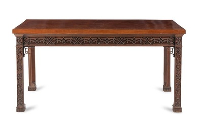 A George III "Chinese Chippendale" Style Mahogany Console Table