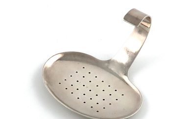 A George III silver strainer