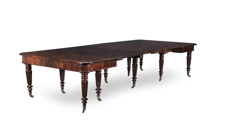 A George IV mahogany 'Imperial' extending dining table