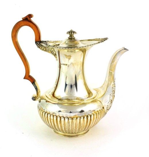 A George V Silver Coffee-Pot by James Dixon and Sons,...