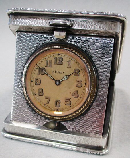 A George V silver travelling timepiece