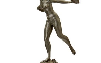 A Lina M¸ller "Nude Baccante" sculpture and Wedgwood base