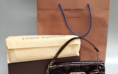 A Louis Vuitton Vernis Patent Monogram Sunset Boulevard Clutch Shoulder...