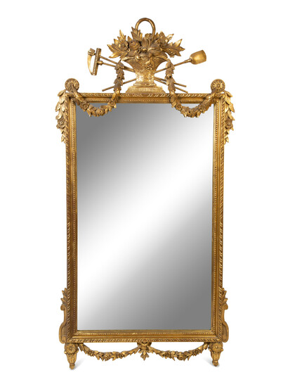 A Louis XVI Style Giltwood Mirror