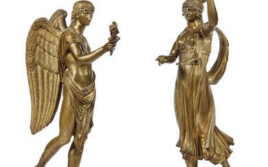 A PAIR OF FRENCH FIGURES, FIRST HALF 19TH CENTURY