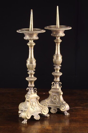 A Pair of 18th Century Style Baroque Cast Bronze...