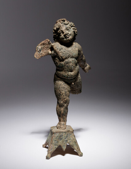 A Roman Bronze Figure of Eros