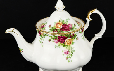 A Royal Albert Old Country Roses large lidded teapot, made...