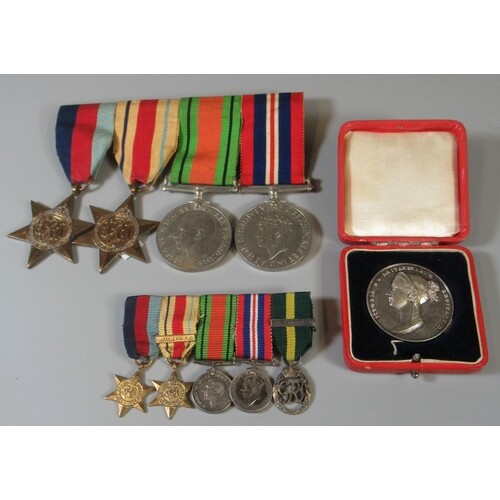 A Second World War unnamed medal group to include; 39-45 Sta...