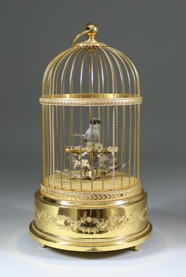 A Swiss Reuge Musical Bird in a Gilded Cage...