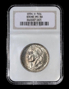 A United States 1936-D Daniel Boone Commemorative 50c Coin