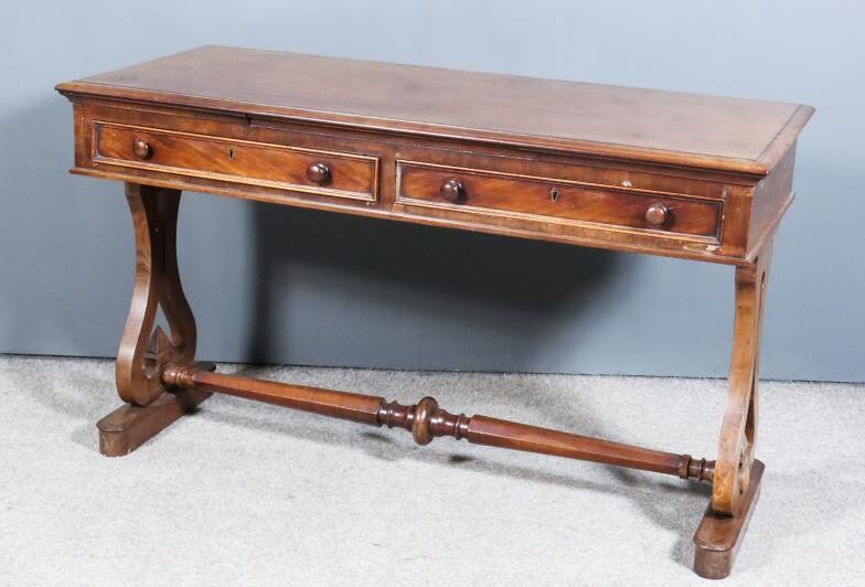 A Victorian Mahogany Rectangular Dressing Table, with moulded edge...