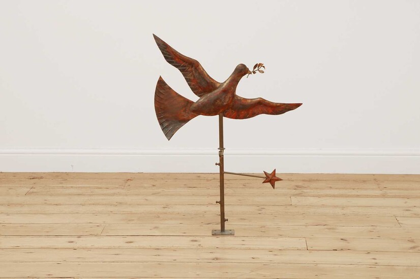 A copper weathervane by Karen Green