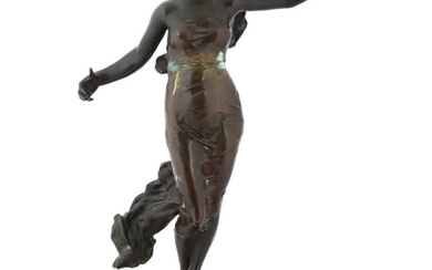 ANTIQUE FRENCH BRONZE SCULPTURE BY EUGENE MARIOTON