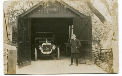 AUSTIN. A collection of 42 postcards and photographs of pre-1920 Austin motorcars, including two pri