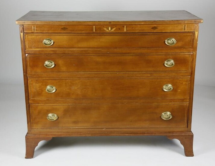 American Federal Cherry Wood Inlaid Chest of Drawers