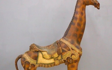 American Giraffe Carousel Figure
