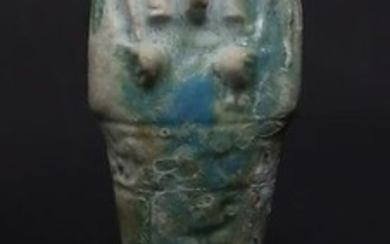 Ancient Egyptian Faience Shabti for Semataui - 132×0×0 mm - (1)