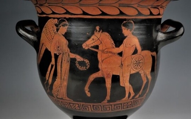 Ancient Greek Pottery Red figured, Bell krater by the Traporley Painter. Intact, TL test. Masterpiece. - (1)