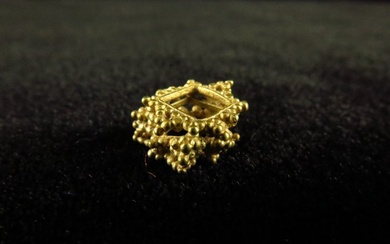 Ancient Roman Gold decorated Bead - 1.1 cm (No Reserve Price)