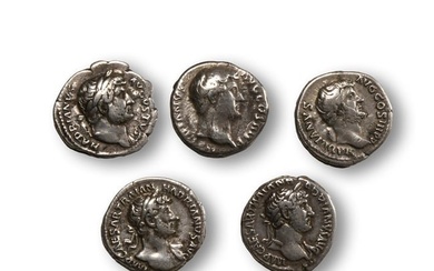 Ancient Roman Imperial Coins - Hadrian - AR Denarius Group [5]