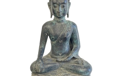 Antique Bronze Sitting Buddha