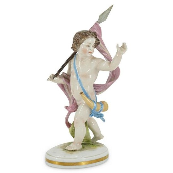 Antique Capodimonte Porcelain Figure Of A Boy With