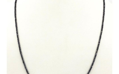 Black Diamond String Bead Necklace